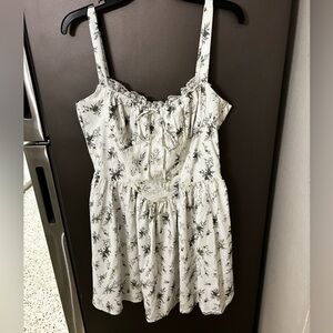 IDOPIP Corset Floral Bustier Sundress Lace Mini Dress Boho Milkmaid Prom Party